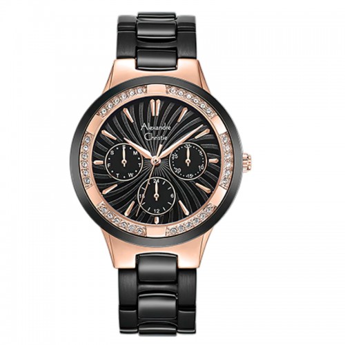 Alexandre Christie AC 2299 Rosegold Black Ceramic BFBBRBA